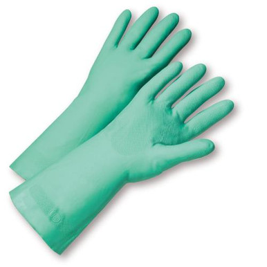 15mil Flock Lined Green Nitrile, Bulk Packaged - Economy 33418/XXXL