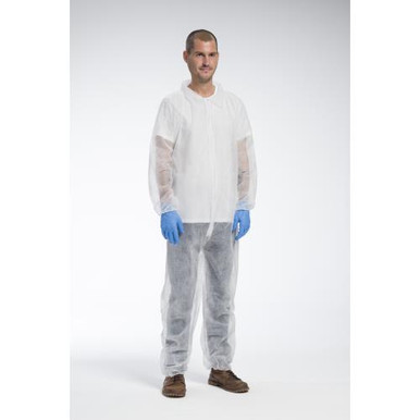 SBP White Coverall, Elastic Wrist and Ankle - Standard Weight 3502/L