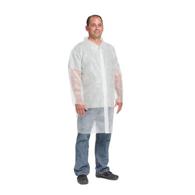 SBP White Lab Coat, No Pocket - Standard Weight 3511/M