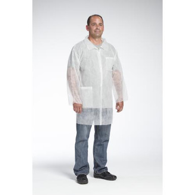 SBP White Lab Coat, Chest and Hip Pocket - Standard Weight 3514/XXXXL