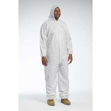 Posi Wear BA - Microporous Coverall, zipper front w/Elastic Wrist/Ankle and attached Hood 3606/4XL