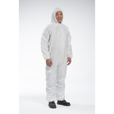 Microporous Coverall, zipper front w/Elastic Wrist/Ankle and attached Hood 3656/2XL