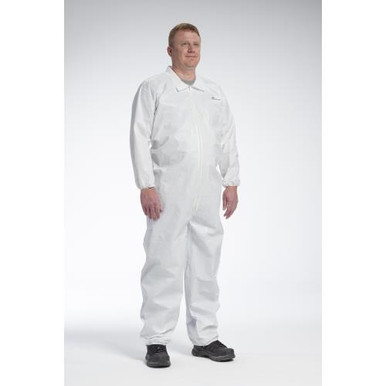 Posi-Wear UB - White Coverall, zipper front w/Elastic Wrist and Ankle 3702/XXXXXL