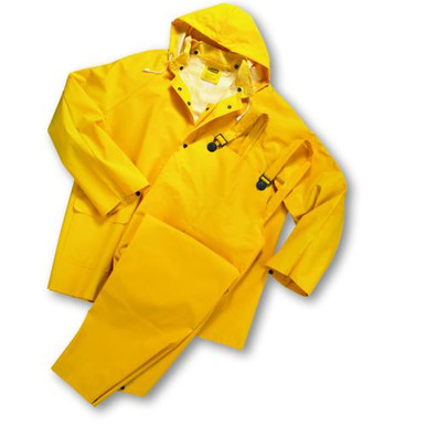Limited Flammability - PVC over Polyester 3pcs Rain suit - Yellow 4035FR/3XL