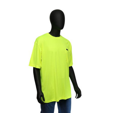 HI-VIS LIME ECONOMY SHORT SLEEVE SHIRT- NON-ANSI 47400/4XL
