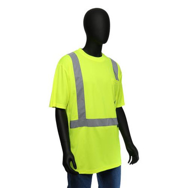 HI-VIS LIME STANDARD SHORT SLEEVE SHIRT- ANSI/ISEA 107-2015 CLASS 4 47402/XL