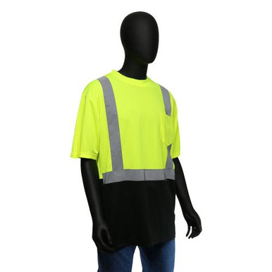HI-VIS LIME COLORBLOCK SHORT SLEEVE SHIRT- ANSI/ISEA 107-2015 CLASS 5 47404/2XL