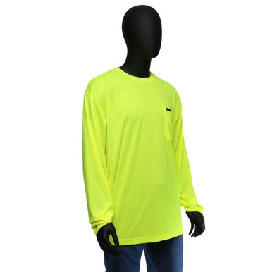 HI-VIS LIME ECONOMY LONG SLEEVE SHIRT- NON-ANSI 47406/4XL