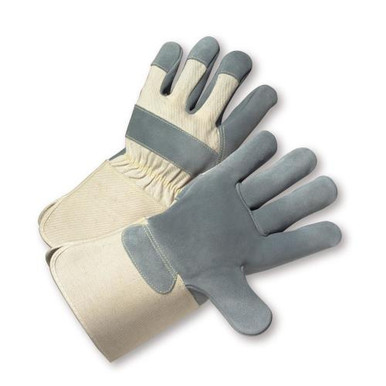 Premium Side Leather, Rubberized Gauntlet Cuff, Kevlar Sewn - White Cuff & Fabric Back: Medium 800-AAA/M