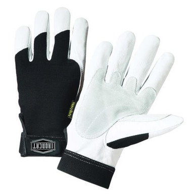 Iron Cat- 360 degree Kevlar Lining. Heavy Duty Grain Goatskin glove is a natural fitting glove for general duty tasks. It features split patch reinforcements on the palm and thumb saddle as well as86552/XL