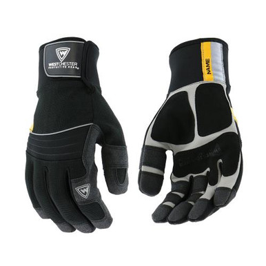 Premium Extreme Cold Weather - Synthetic Leather Palm, PVC fingertip patches w/waterproof synthetic leather palm patches, spandex back, neoprene knuckles, waterproof lining, fleece lined, neoprene hoo 96653/L