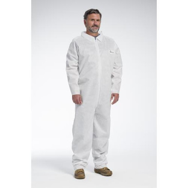 Posi-Wear M3 -White SMMMS Coverall, zipper front and collar C3800/XXXL