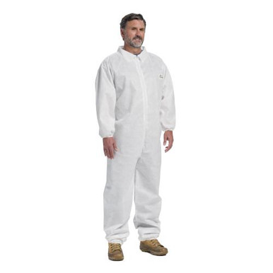 Posi-Wear M3 - White SMMMS Coverall, zipper front w/Elastic Wrist and Ankle C3802/6XL