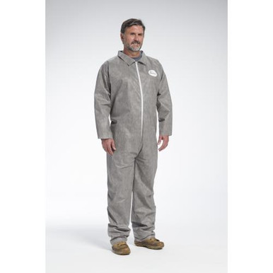 Posi-Wear M3 - Gray SMMMS Coverall, zipper front and collar C3900/XXXL