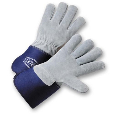 Premium Select Full Leather Back, Blue Rubberized Gauntlet Cuff/Sewn with Kevlar IC9/S