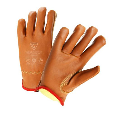 Oil & Aqua Armor - Premium goat leather driver with cut and sew cut para-aramid liner and Keystone thumb, Kevlar sewn. ANSI A4 Cut Level. ANSI Arch Flash 4. ANSI 5 Puncture. KS993KOA/S