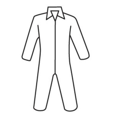 SBP White Coverall, Zipper front and collar - Heavy weight U1100/XL