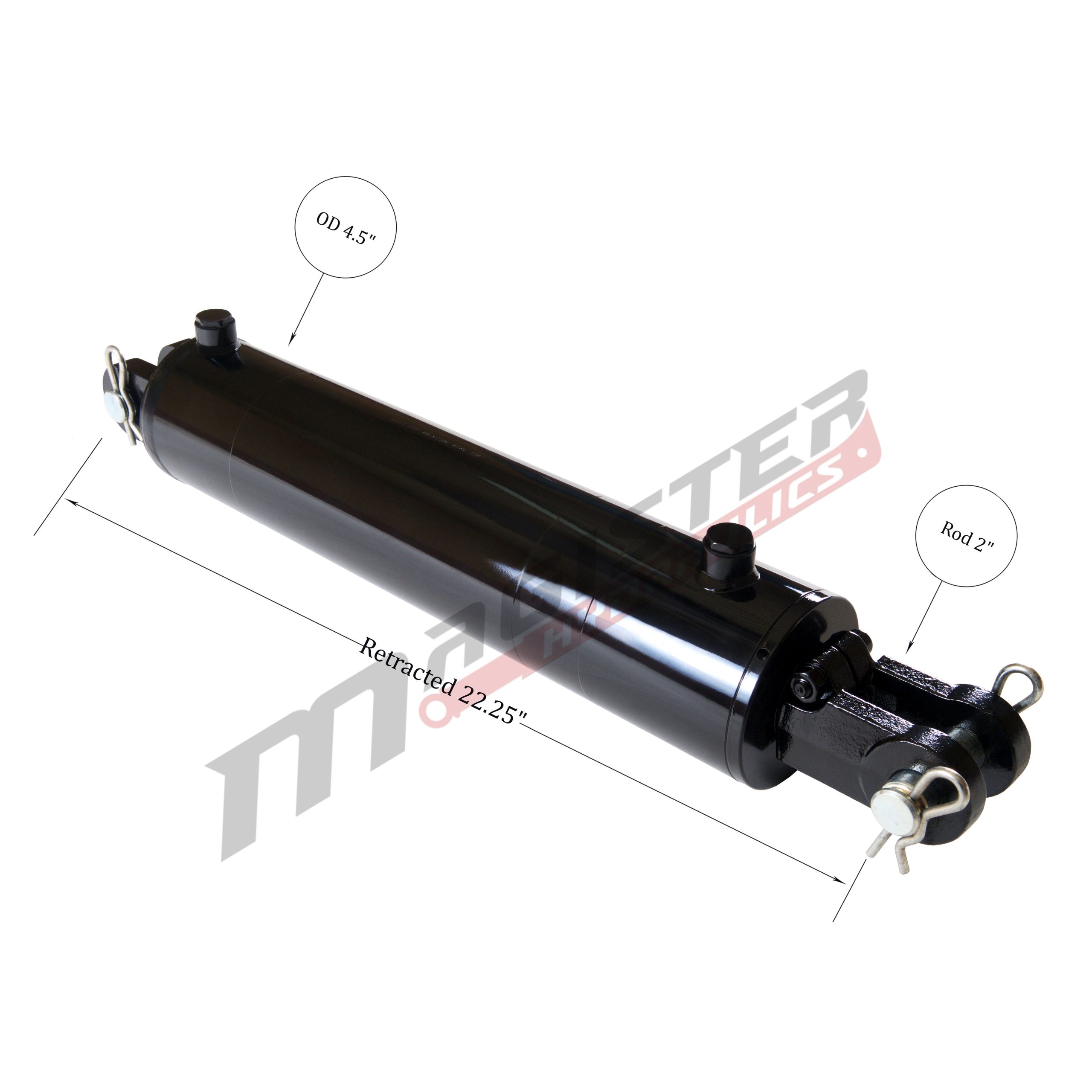 4" bore x 12" stroke clevis hydraulic cylinder