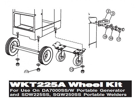 Multiquip WKT225A - Wheel Kit DA/DAC Gen SDW Welder