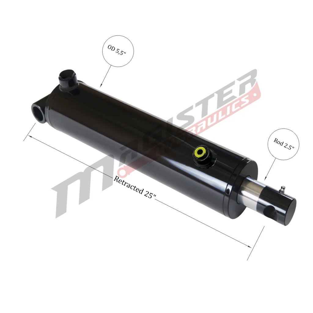 5" bore x 16" stroke High Speed Dump Hoist Hydraulic Cylinder