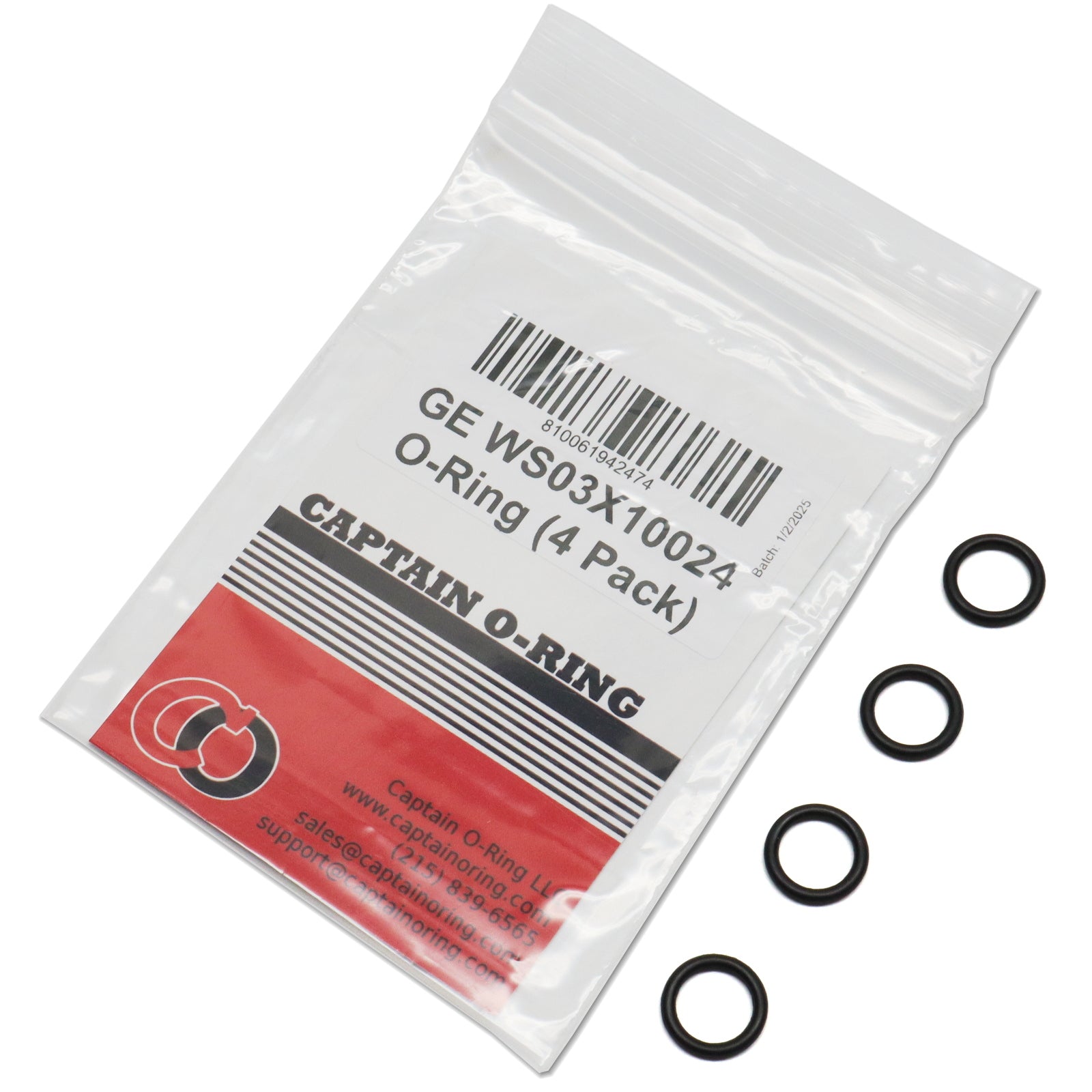 WS03X10024 O-Rings for GE, Hotpoint, Haier (4 Pack)
