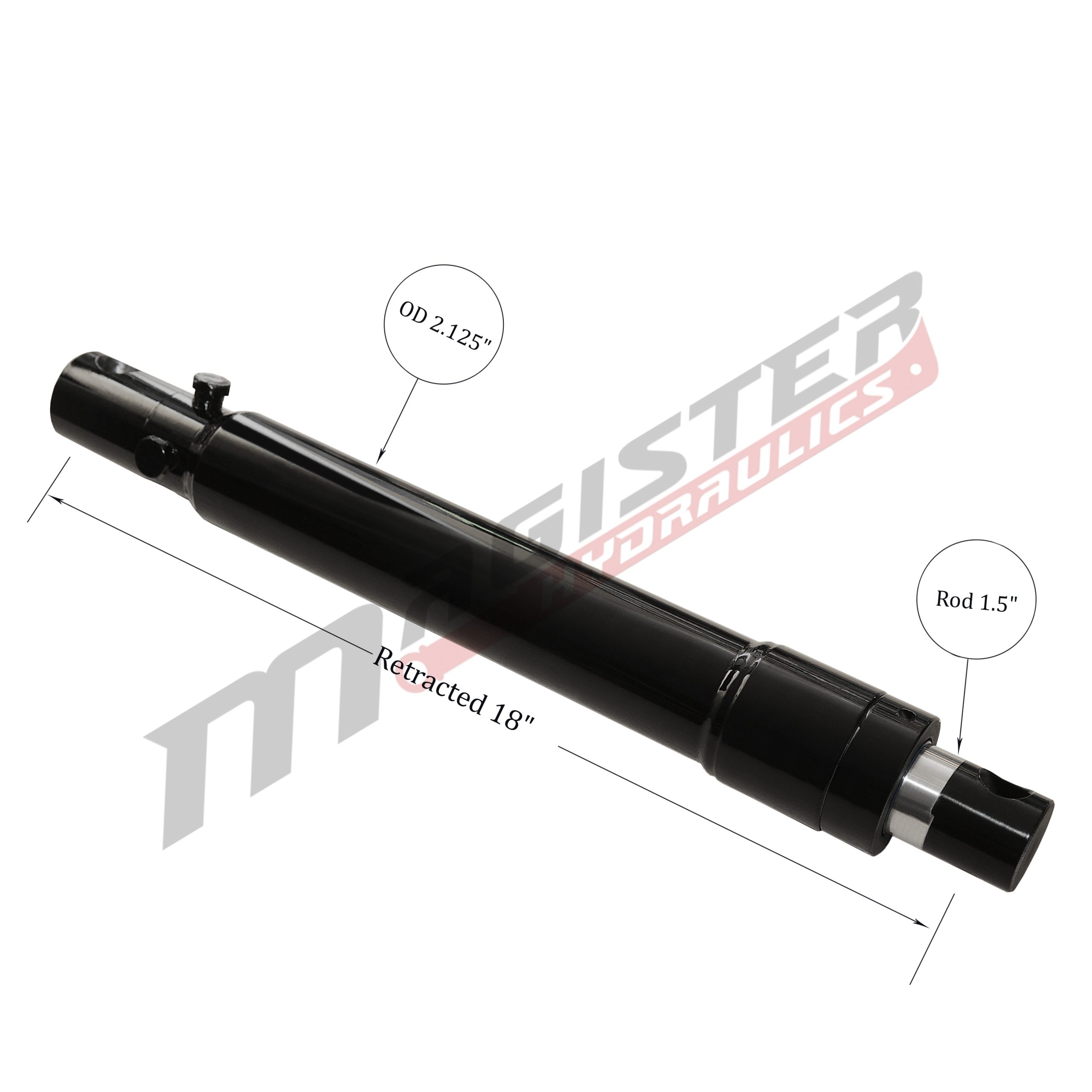 1.5" bore x 12" stroke snow plow Meyers hydraulic cylinder