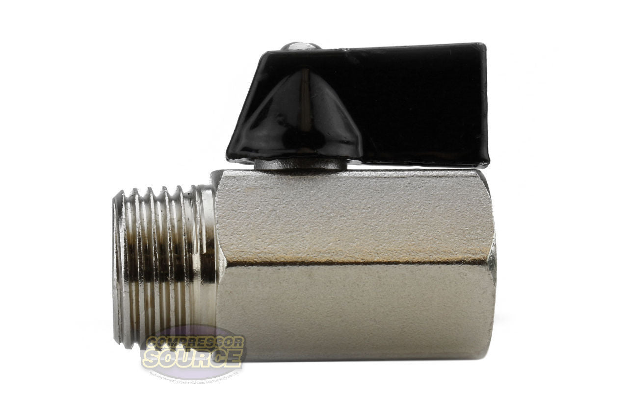 1/2" Mini MNPT x 1/2" FNPT Ball Valve WOG 200 PSI A-12MF