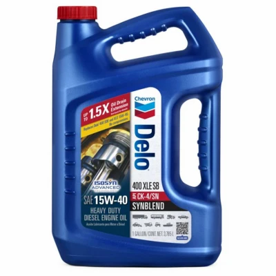 Delo 400 SAE 15W-40 XLE Synthetic Blend Diesel Oil, Gallon