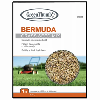 Grass Seed, Unhulled Bermuda, 1 Lbs., Covers 225 Sq. Ft.