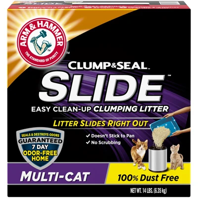 Slide Clump Cat Litter, 14-Lbs.