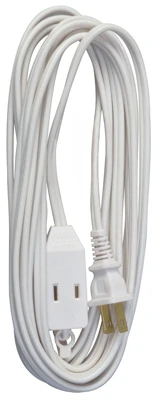 20-Ft. 16/2 SPT-2 White Vinyl Cube Tap Extension Cord