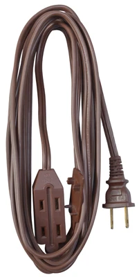 20-Ft. 16/2 SPT-2 Brown Vinyl Cube Tap Extension Cord