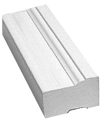 Brickmould, White PVC, 1-1/4 x 2 In. x 8 Ft.