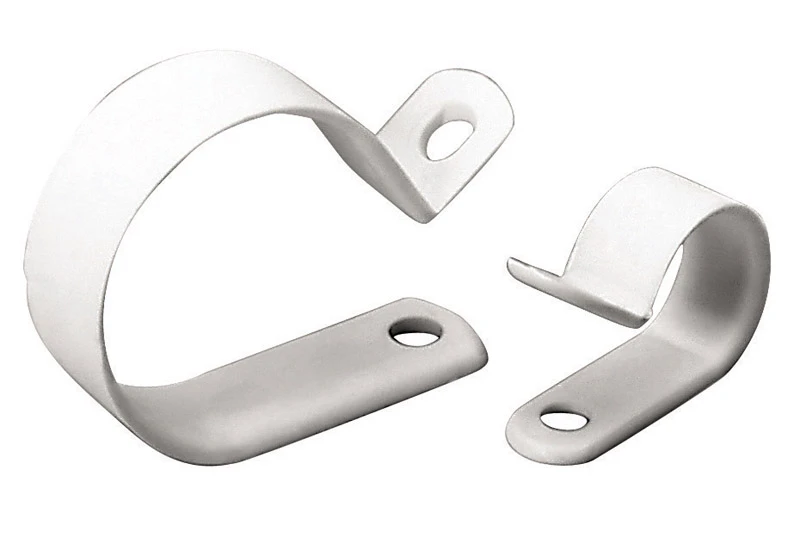 Cable Clamps, White Plastic, 3/4-In. I.D., 6-Pk.