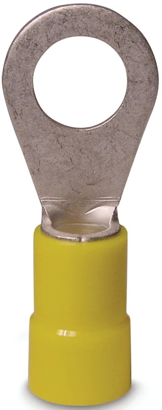 Ring Terminal, Vinyl Insulated Barrel, Solderless, 1/4-3/8 Stud, 12-10 AWG, 13-Pk.