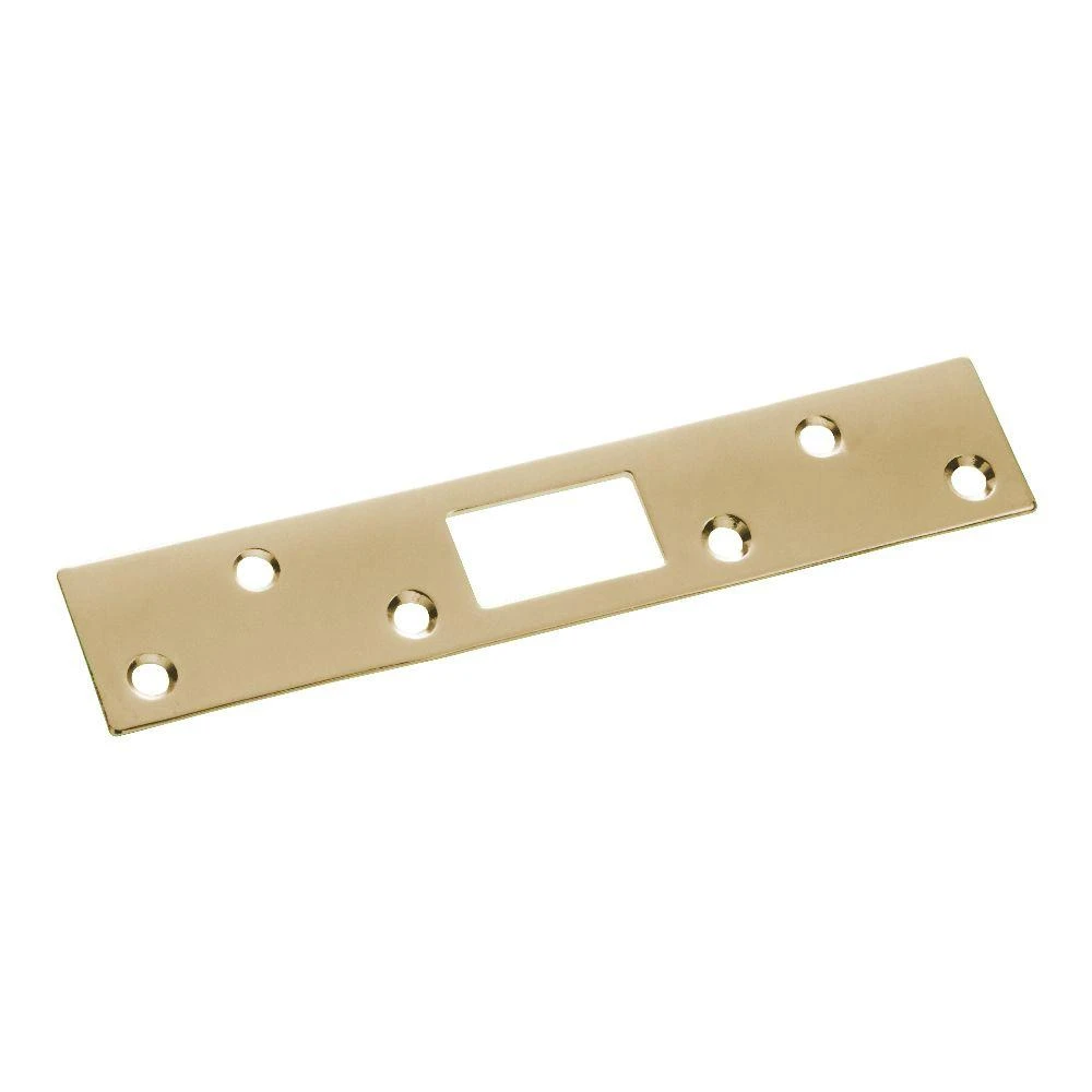 Brass Plated Steel Security Strike, 1-1/4 x 6 In.