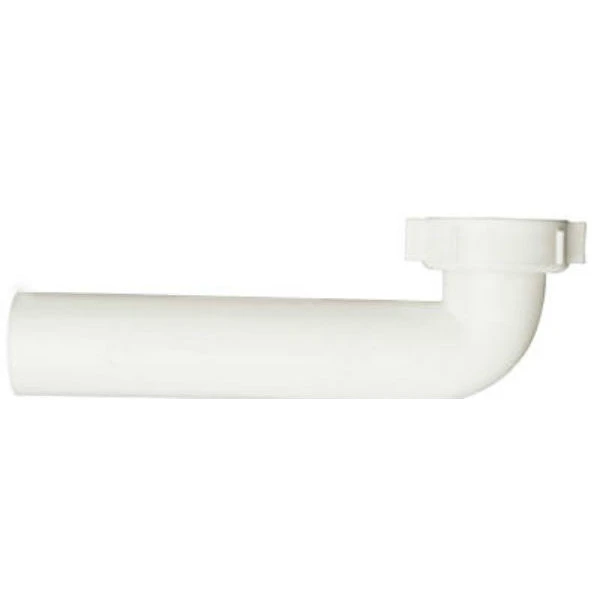 Direct Connect Waste Arm Drain Pipe, White Plastic, 1-1/2 x 7-In.