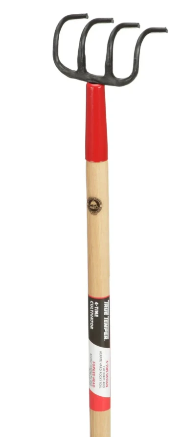 Cultivator, Heavy-Duty, 4-Tine, Cushion Grip