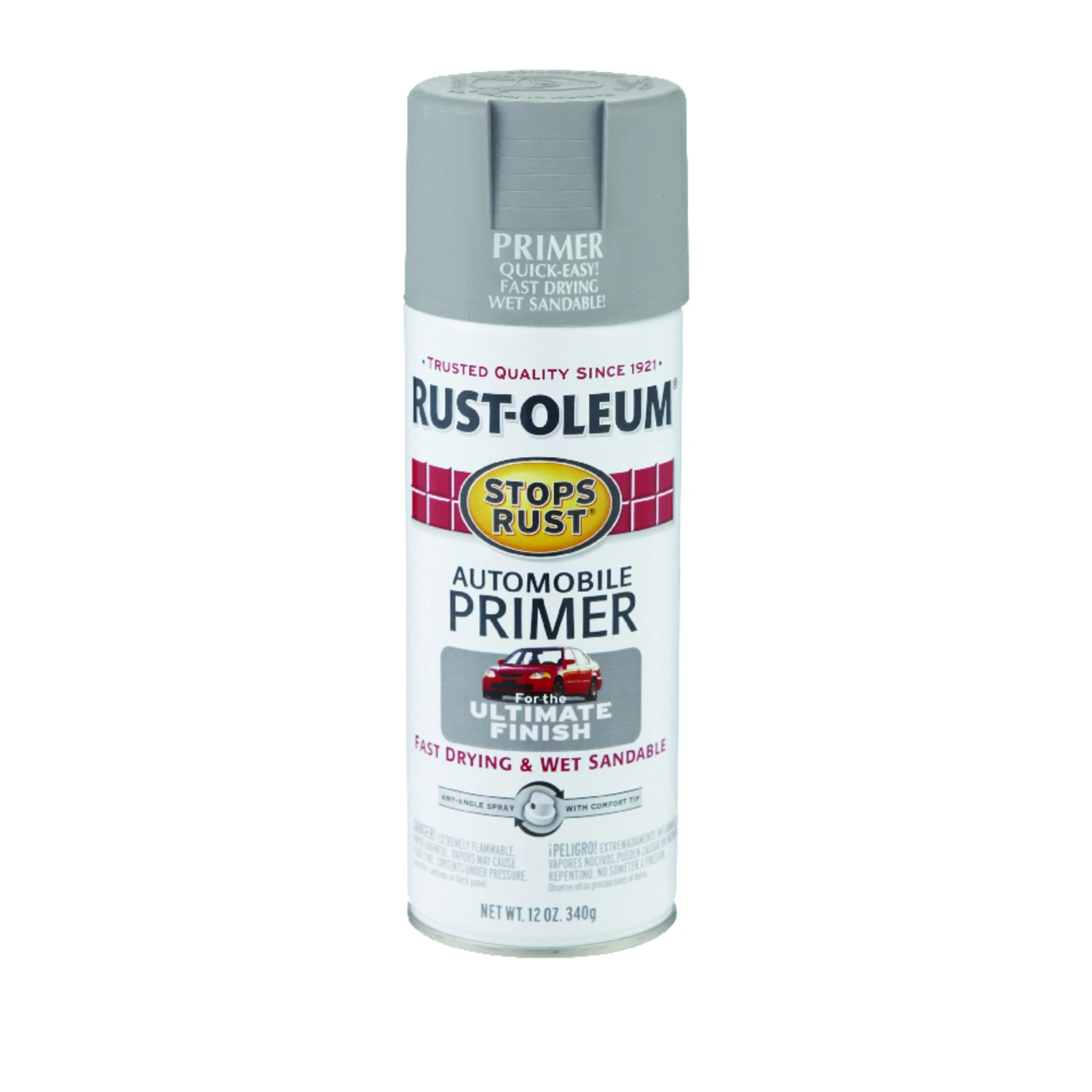 Stops Rust Automotive Primer Spray, Light Gray, 12-oz.