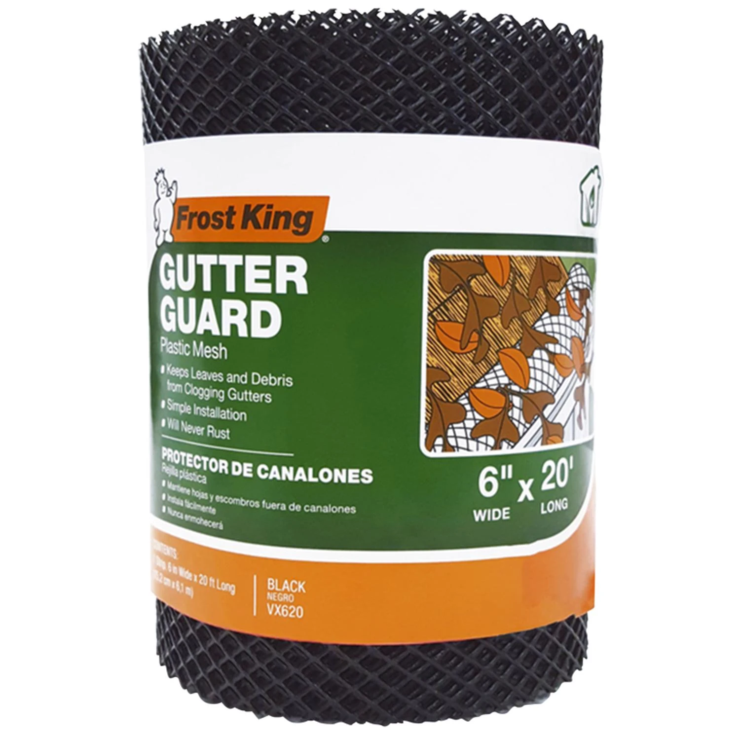 Mesh Gutter Guard, Plastic,6-In. x 20-Ft.