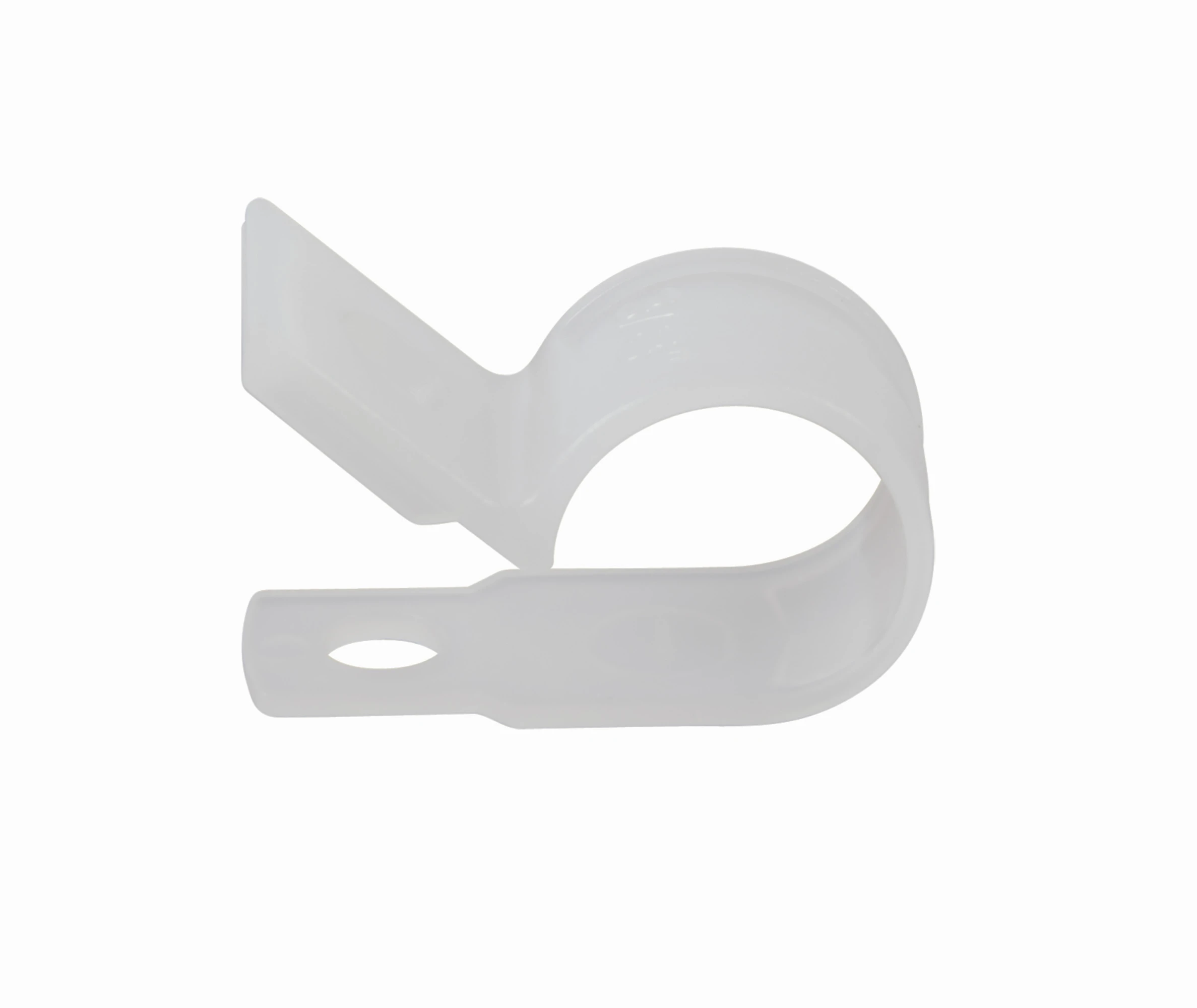 Cable Clamps, White Plastic, 3/8-In. I.D., 15-Pk.
