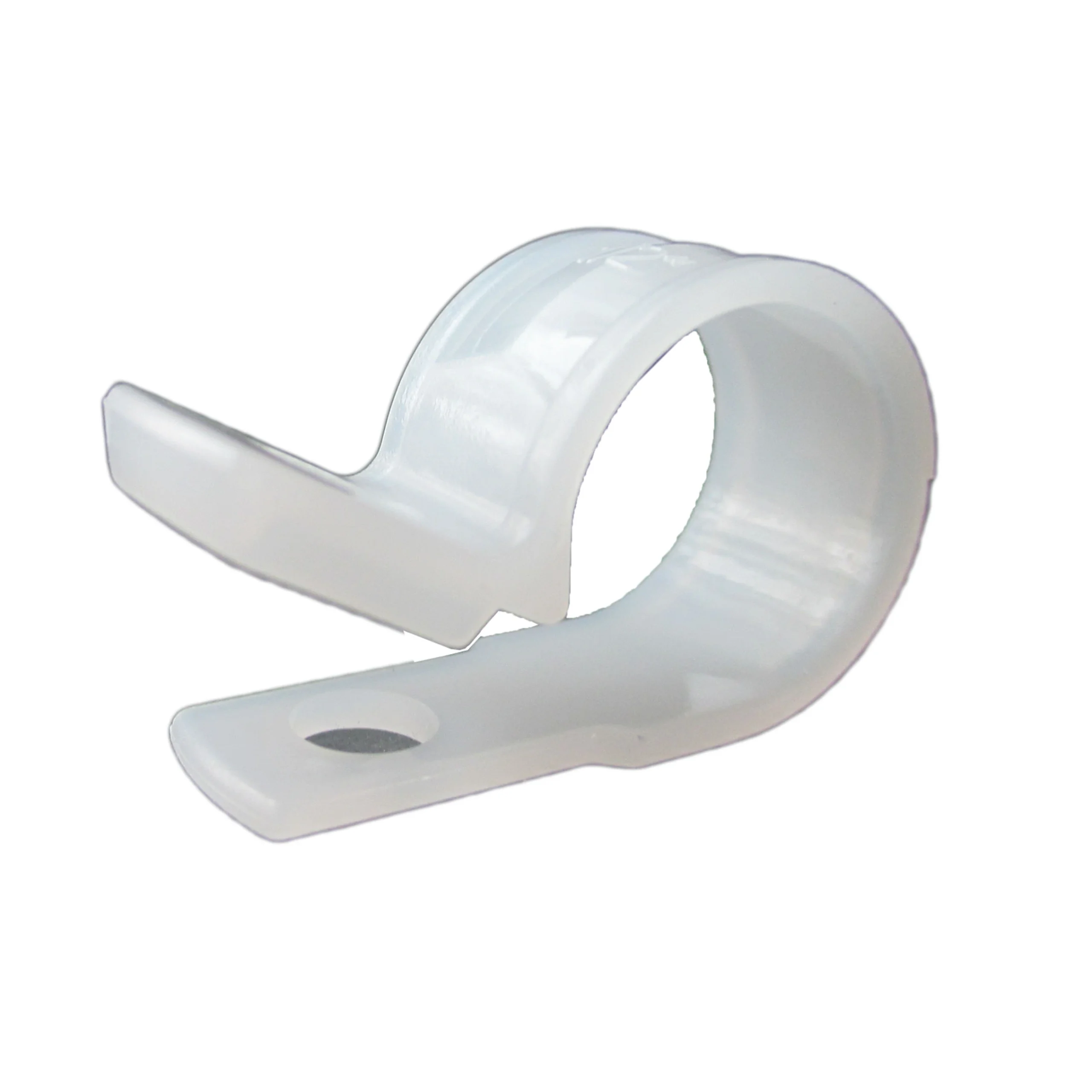 Cable Clamps, White Plastic, 1/2-In. I.D., 12-Pk.