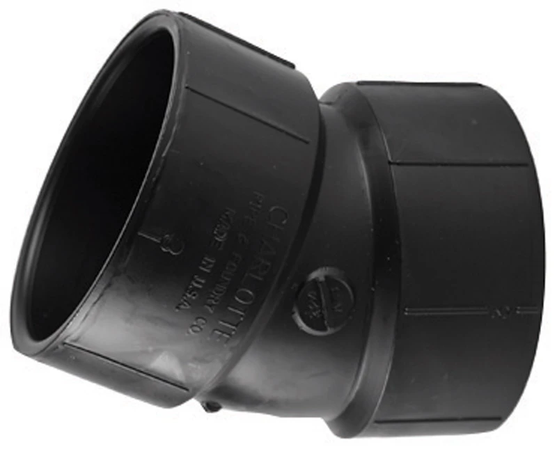 ABS/DWV 22-1/2-Degree Pipe Ell, 3 In.