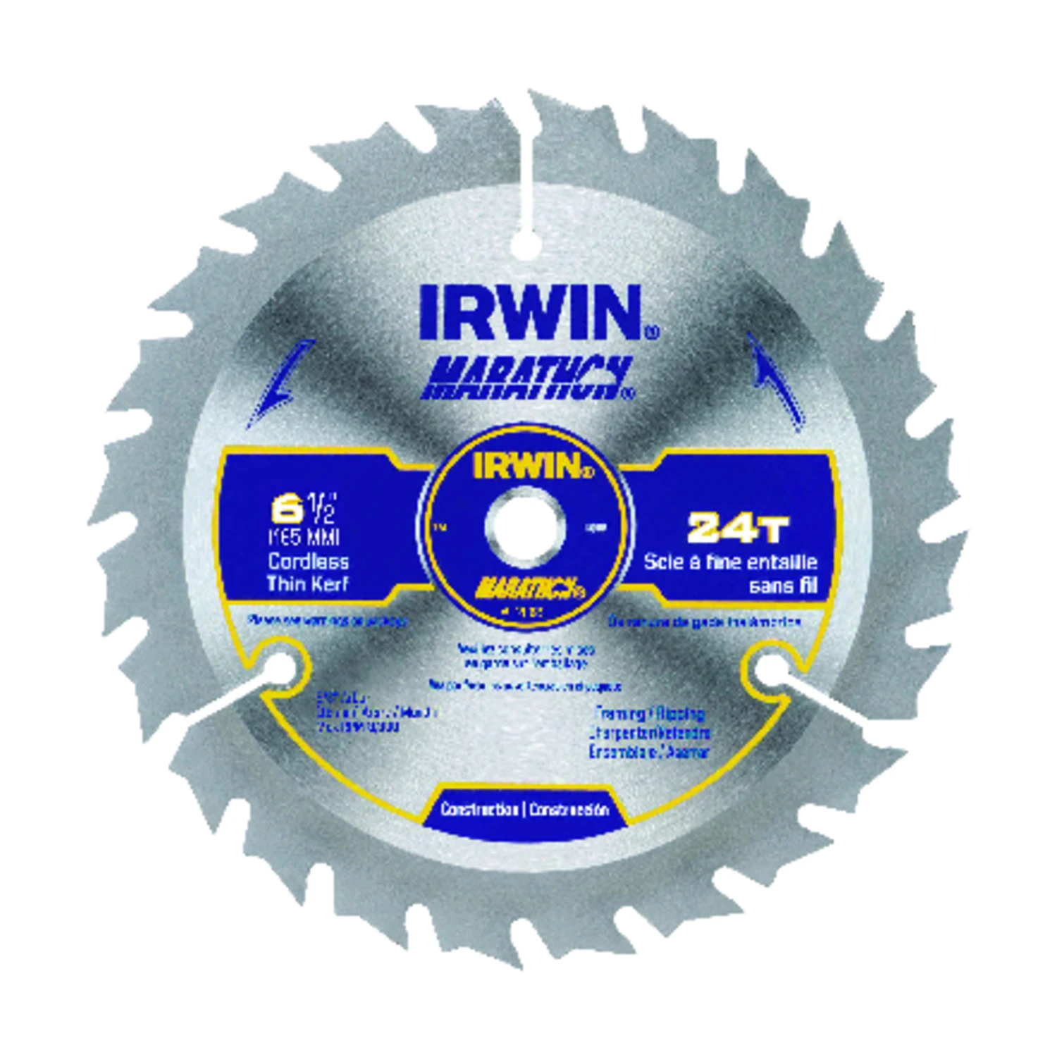 Marathon Circular Saw Carbide Blade, 24-Tooth x 6-1/2 In.
