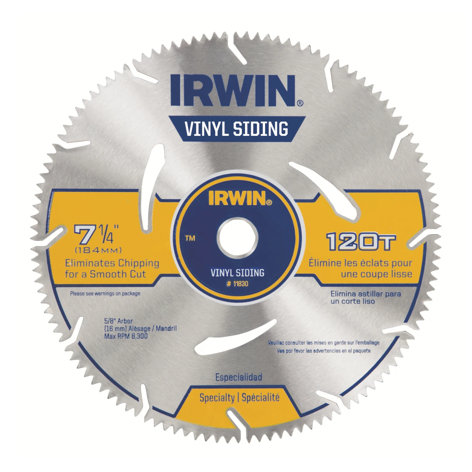 Circular Saw Blade for Vinyl, 120-Tooth x 7-1/4-In.
