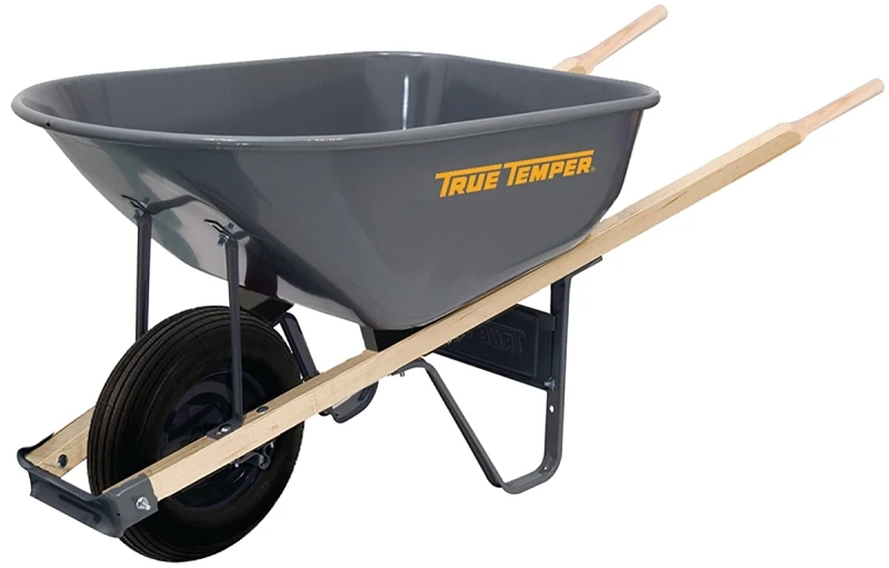 Professional Wheelbarrow, Steel, 6-Cu. Ft.