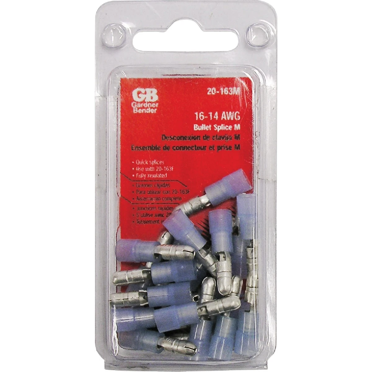 Snap Plug Receptacle, Male, 16-14 AWG, 20-Pk.