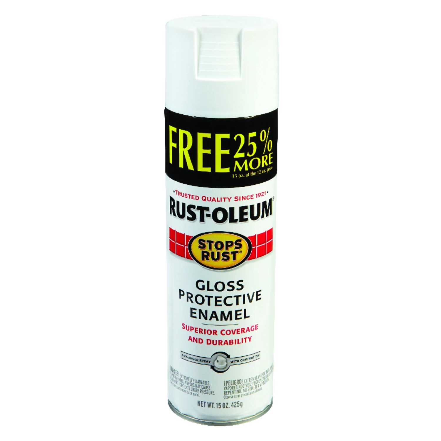 Stops Rust Spray Enamel, White Gloss, 16-oz. Bonus