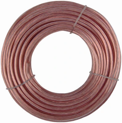 50-foot 18 Gauge Clear Polarized Speaker Wire With Insulated Jacket