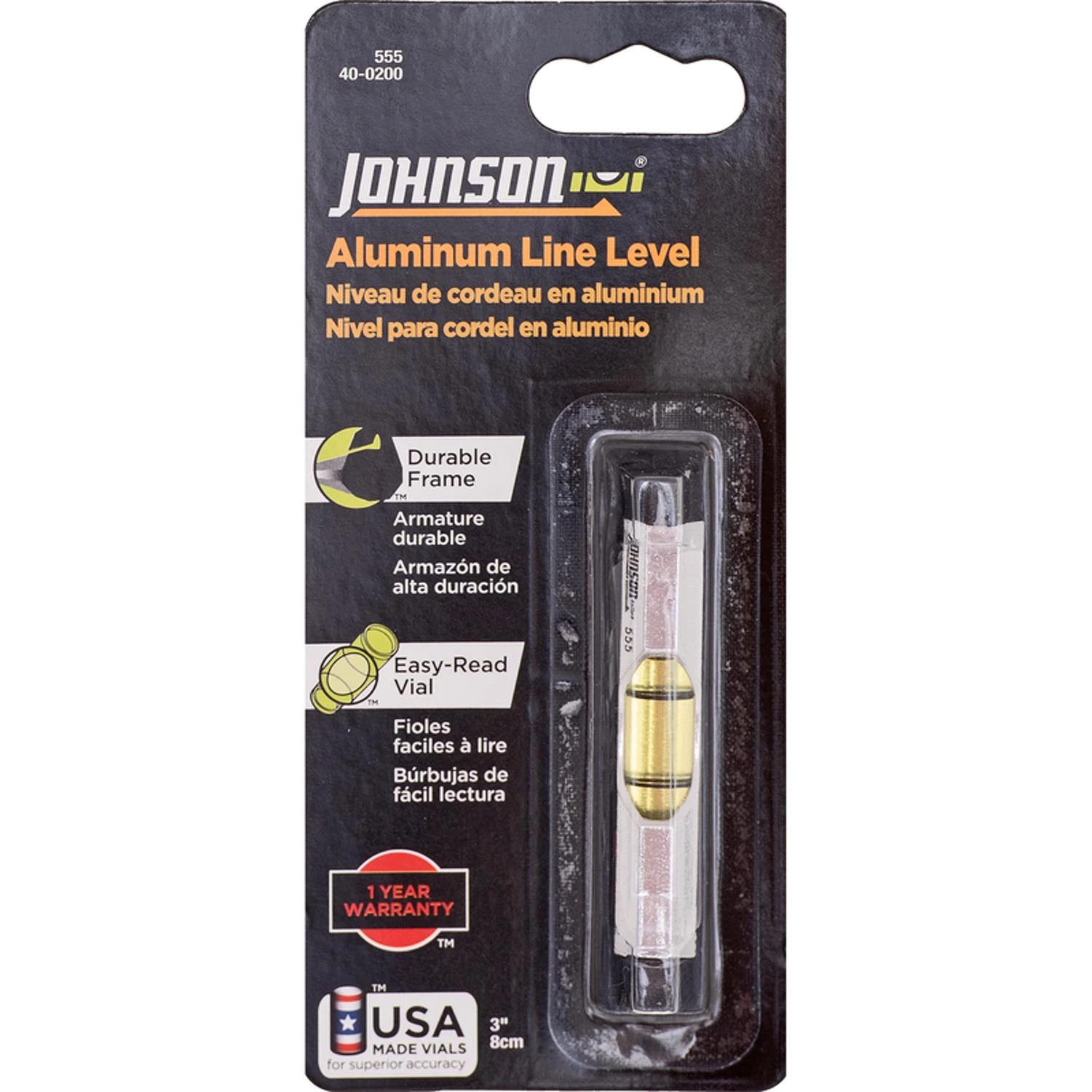Contractor-Grade Aluminum Line Level, 3-In.